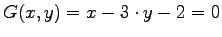 $G(x,y) = x-3\cdot y -2 = 0$