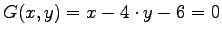 $G(x,y) = x-4\cdot y -6 = 0$