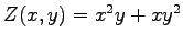 $Z(x,y) = x^2y + xy^2$